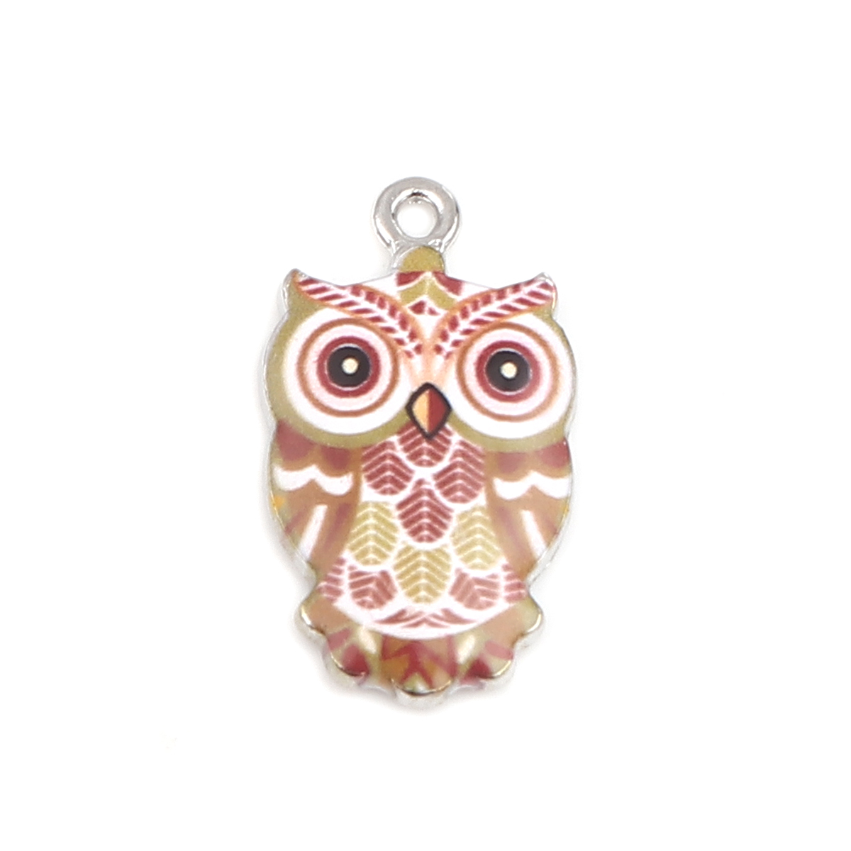 Charm   Enamel owl  Coffee