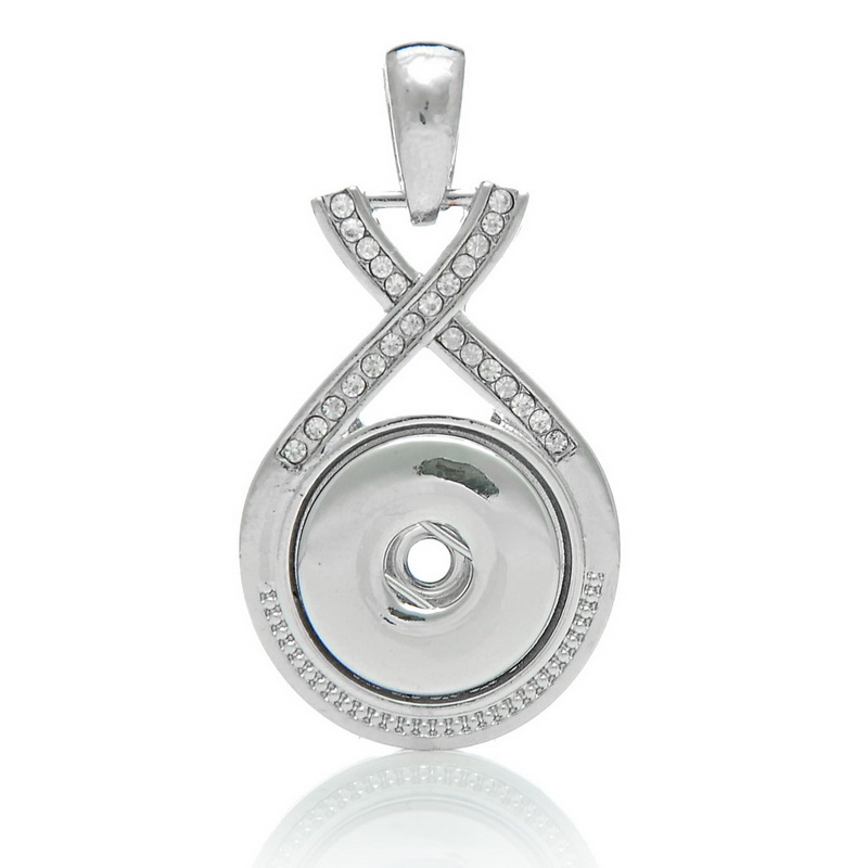 Clic-clack pendant rhinestone, X - 2