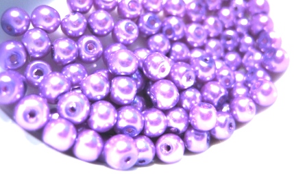 Vaxade Glaspärlor , 4mm  , Lila