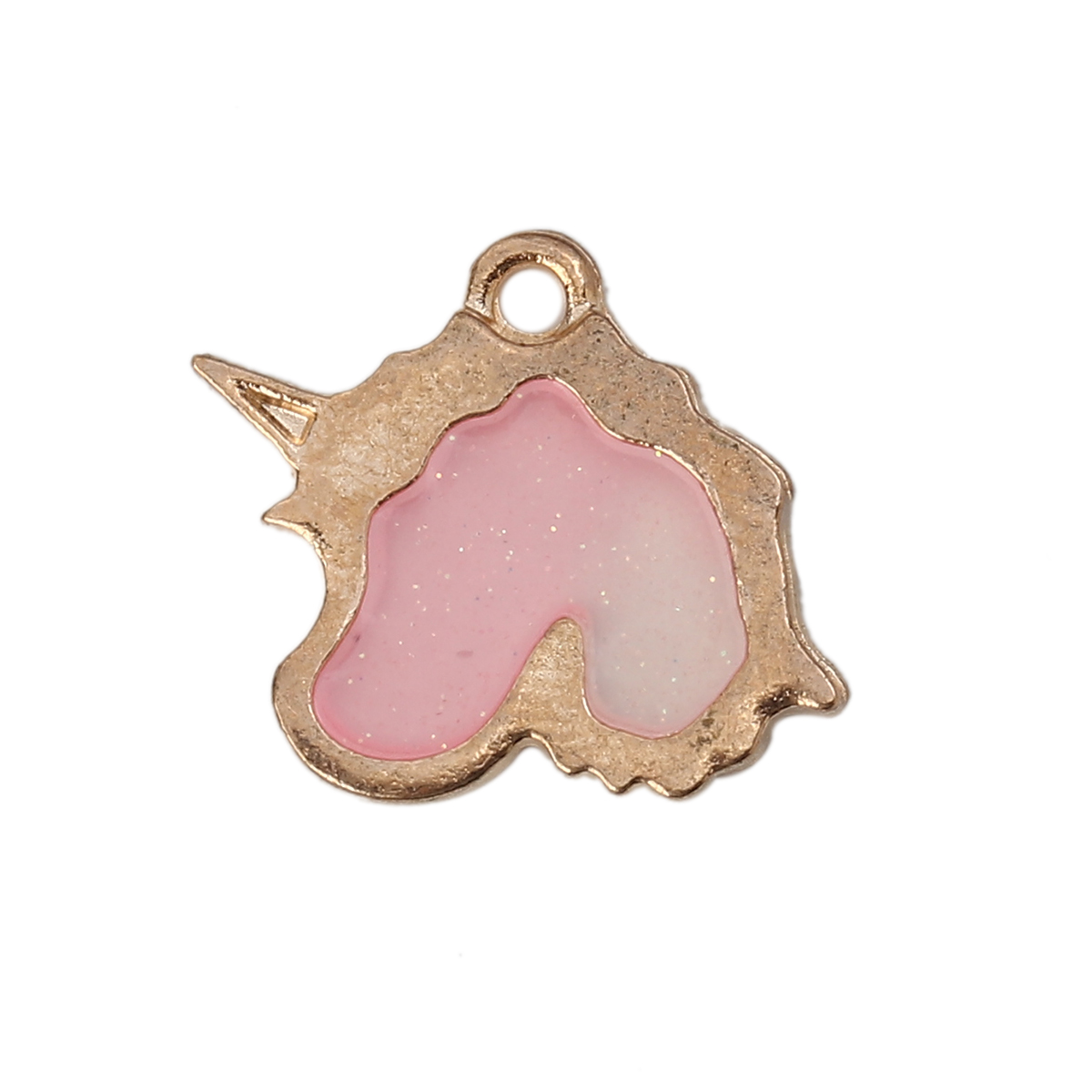 Charm horse  , enameld Unicorn Pink
