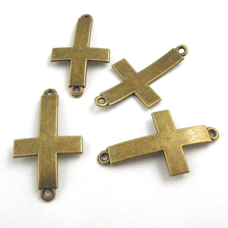 Connector wide cross - bronze