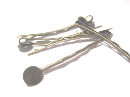 Hairpin / needle with a flat side, bronze 5st