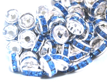 strass rondelle 6mmm,  blue