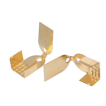End cord, Gold 11x6mm