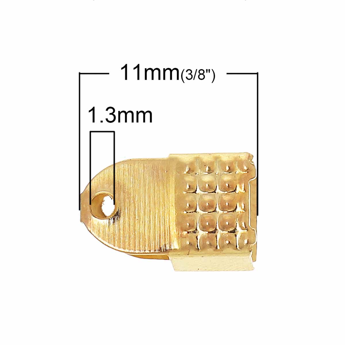 Fäste för band , Guld 11x6mm - 3