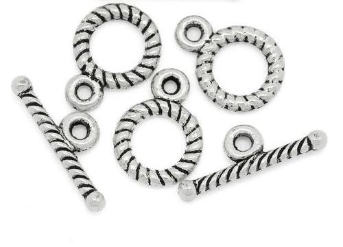 Toggle clasp , stripe 16mm