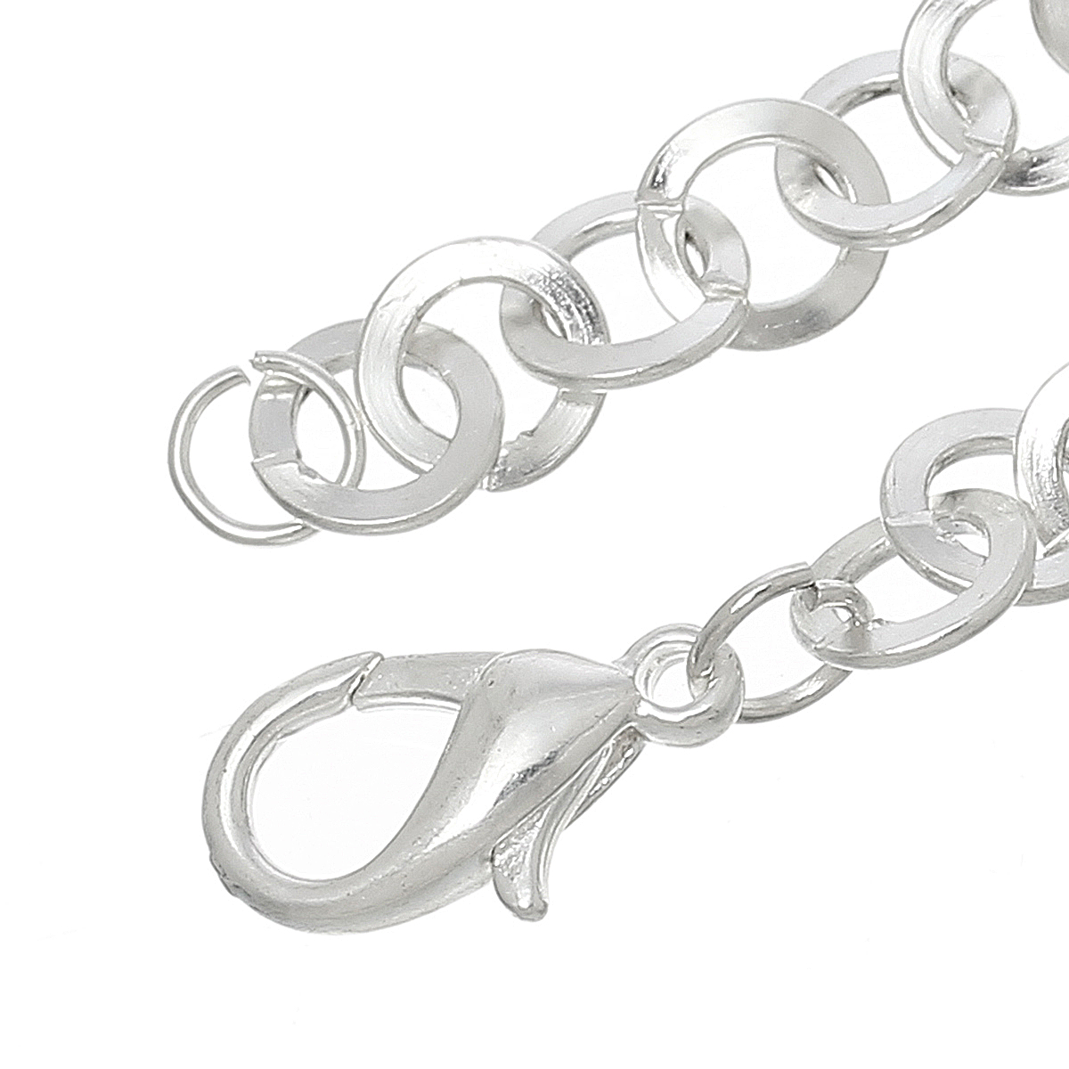 Finished bracelet-flat chain,21 cm, 12 pcs - 2