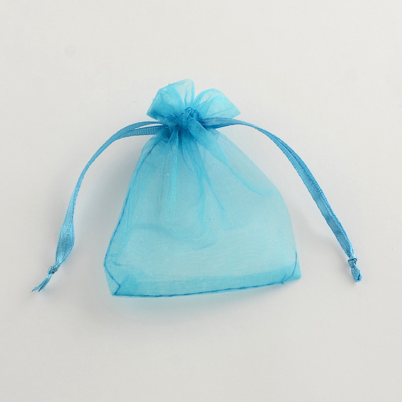 Organzapåse 9x7cm, Teal