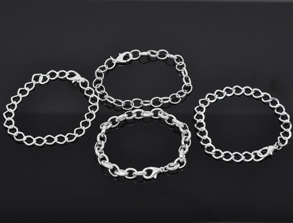 Finished bracelet chain, 21cm. Wholesale , 12 pcs