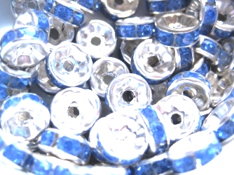 strass rondelle 8mm   Blue