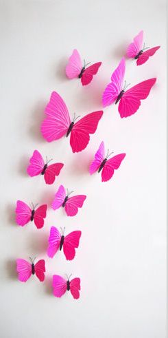  wall decor - pink butterfly