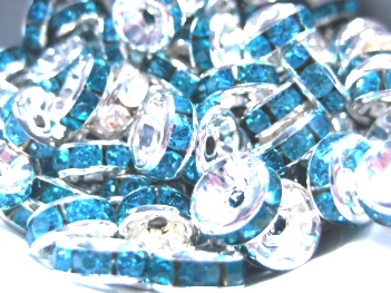 strass rondelle 8mm    Petrol nr2