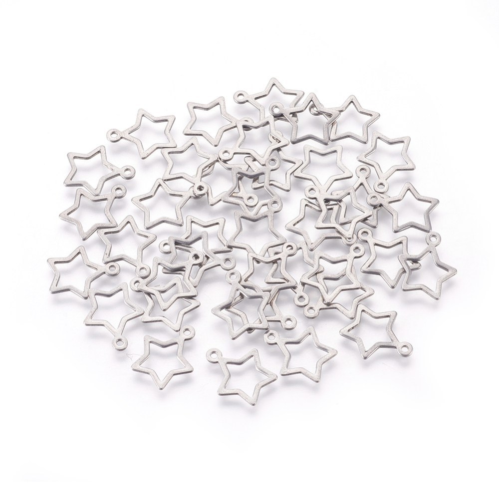 Charm  Stainless steel, star frame