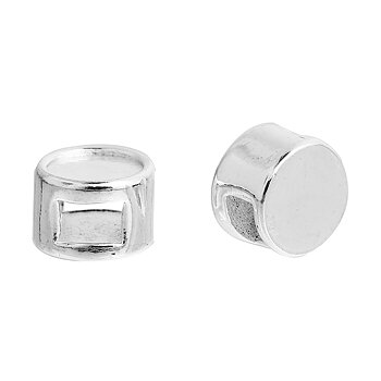 Regaliz / Slider, silver med Cabochonfäste 8mm