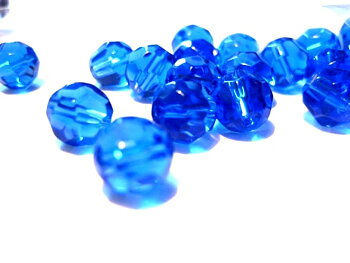 Faceted round,  M.Blue