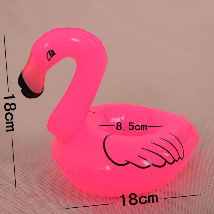 Inflatable drink / can holder - flamingo - 2