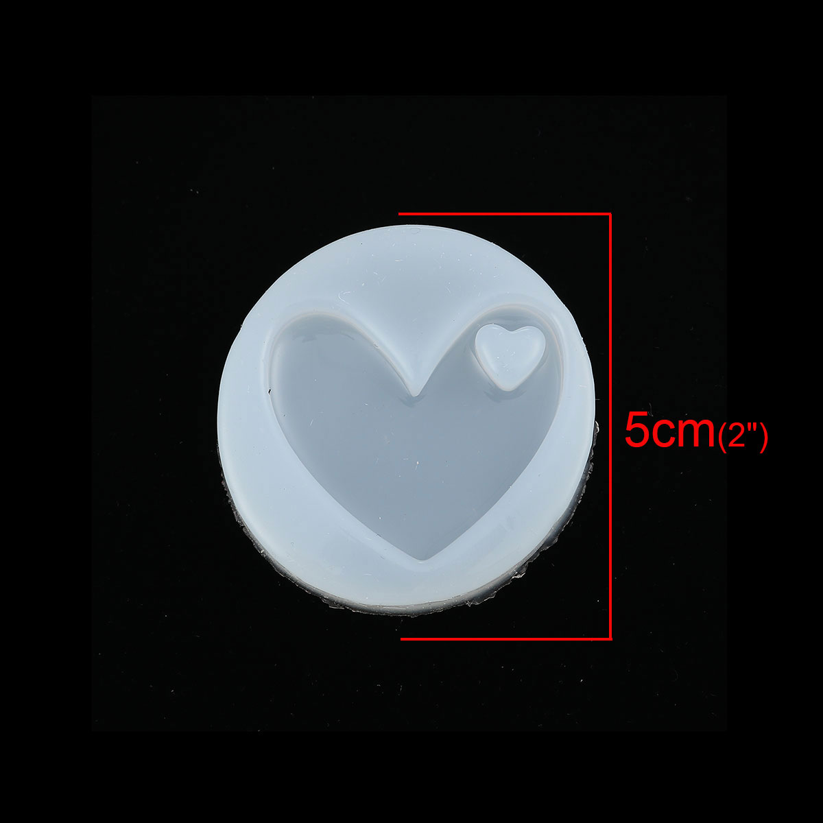 Silicone Resin Mold  double heart - 2