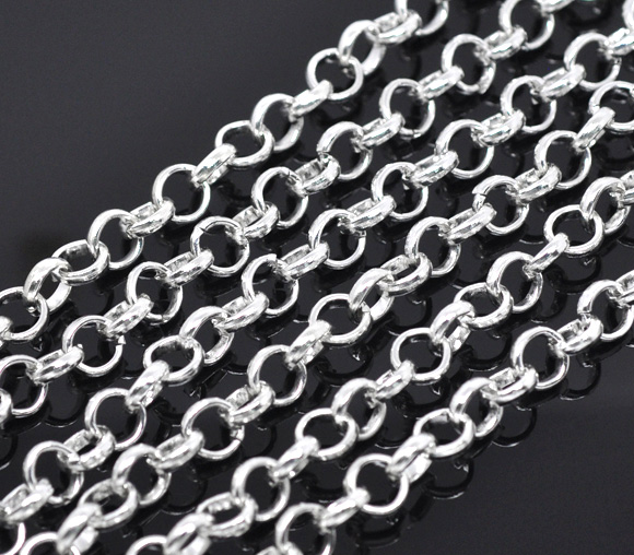 Kedja -Mega ärtkedja 8mm, silver  1 m