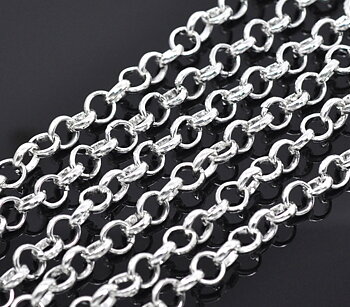 Kedja -Mega ärtkedja 8mm, silver  1 m