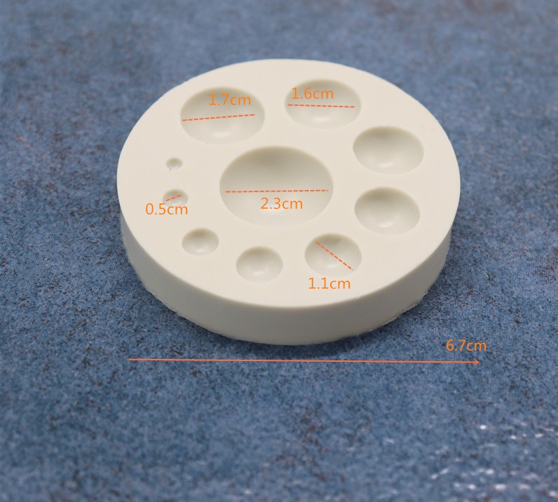 Silicone Resin Mold  rounds 5-23mm - 3