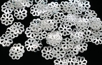 Pärlhattar, Silver 7mm