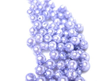 Waxed Glass beads, 3mm purple