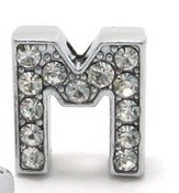 Wrist Charm rhinestone "M"