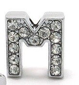 Wrist Charm rhinestone "M"