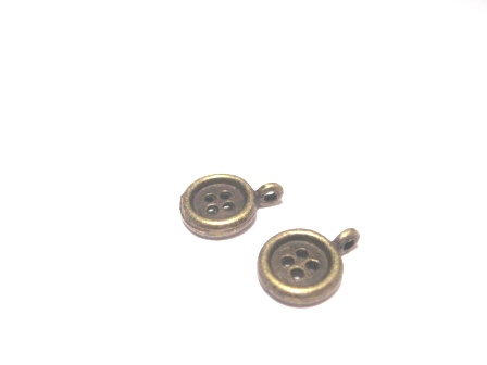 Charm bronze plated 