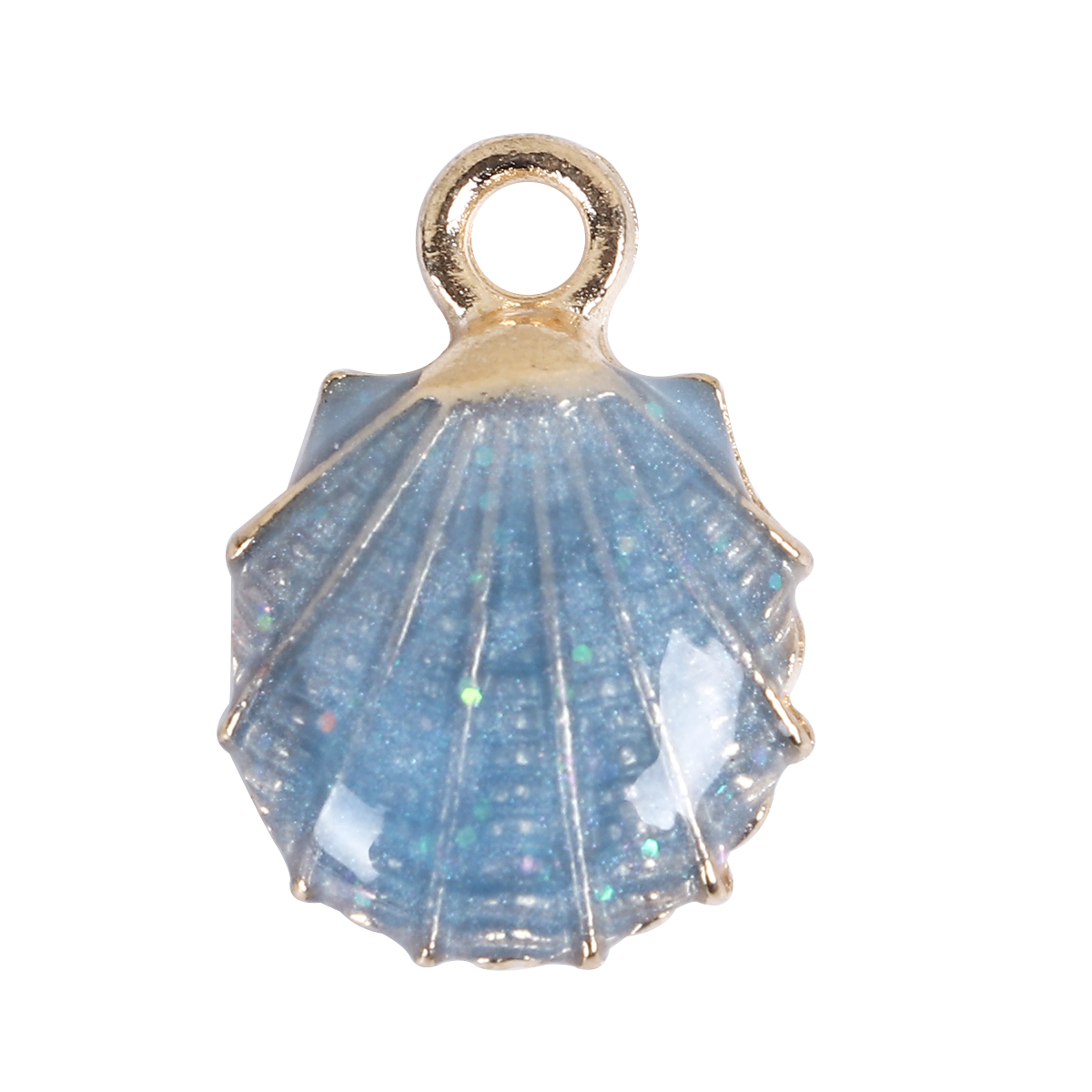 Charm   Enamel Shell  Blue