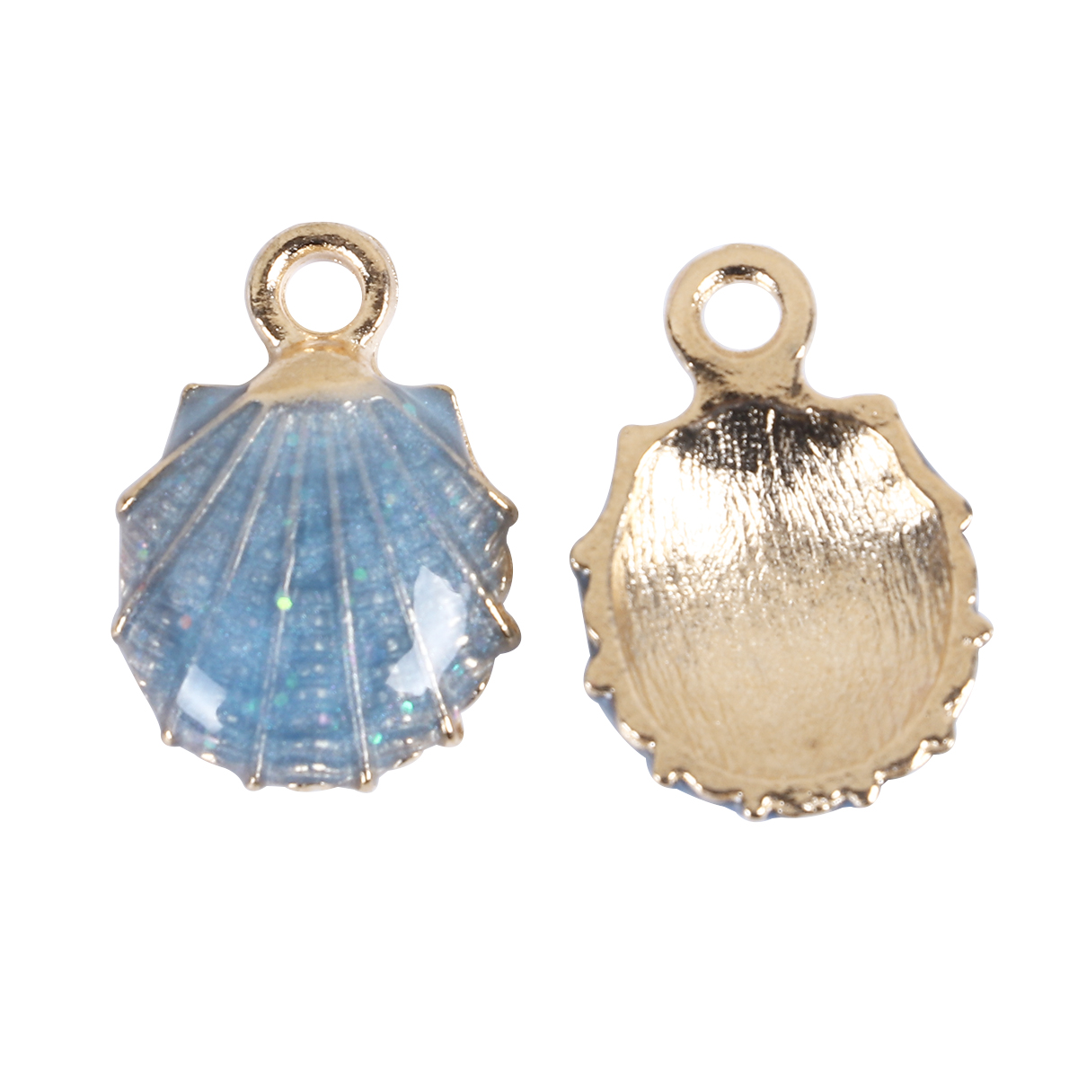 Charm   Enamel Shell  Blue - 2