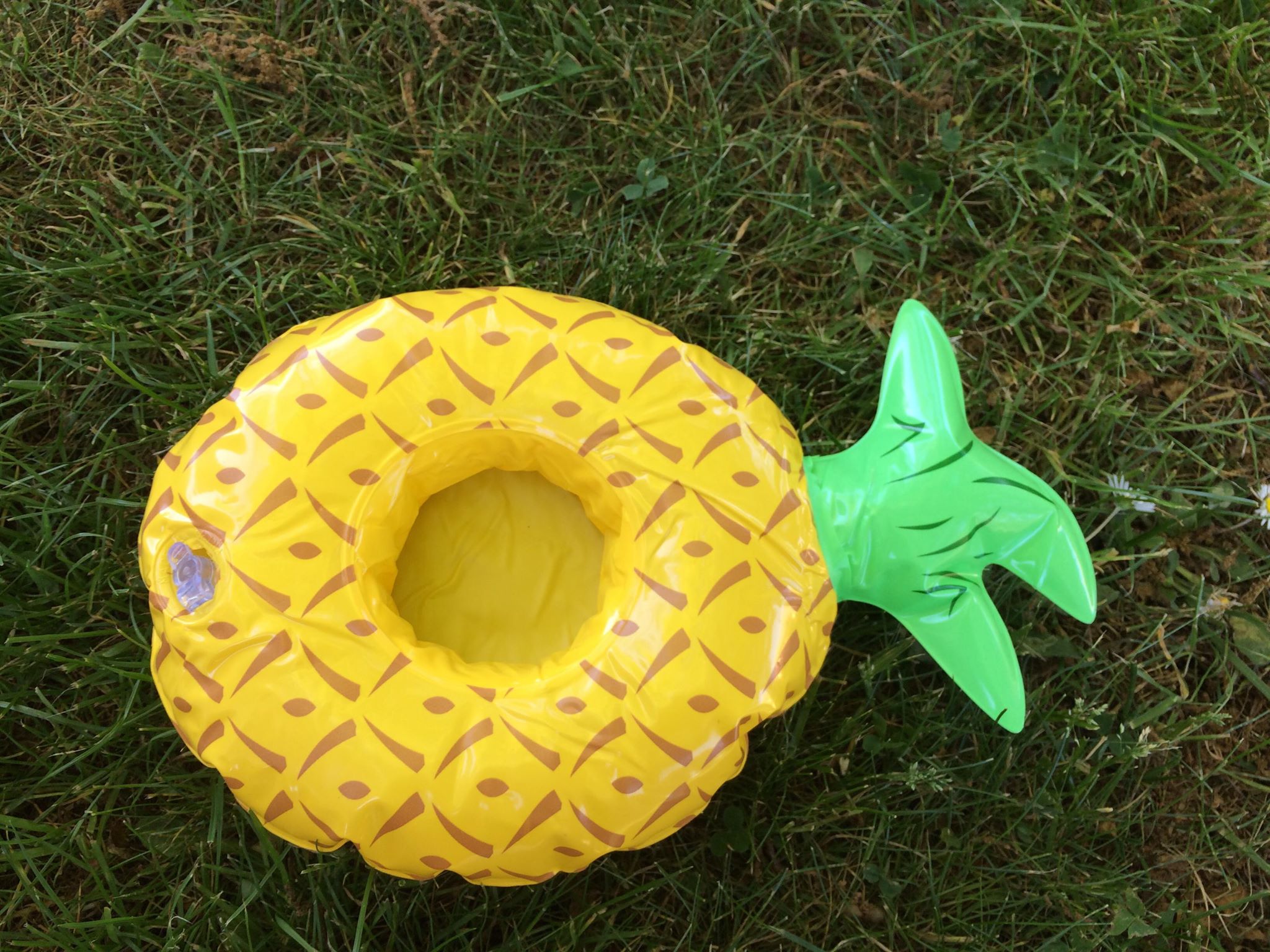 Inflatable drink / can holder -  Pineapple