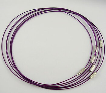 Halsring - wire , Lila 10st