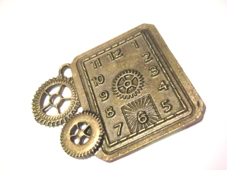 Berlock, Steampunk/klocka - bronsplätterad