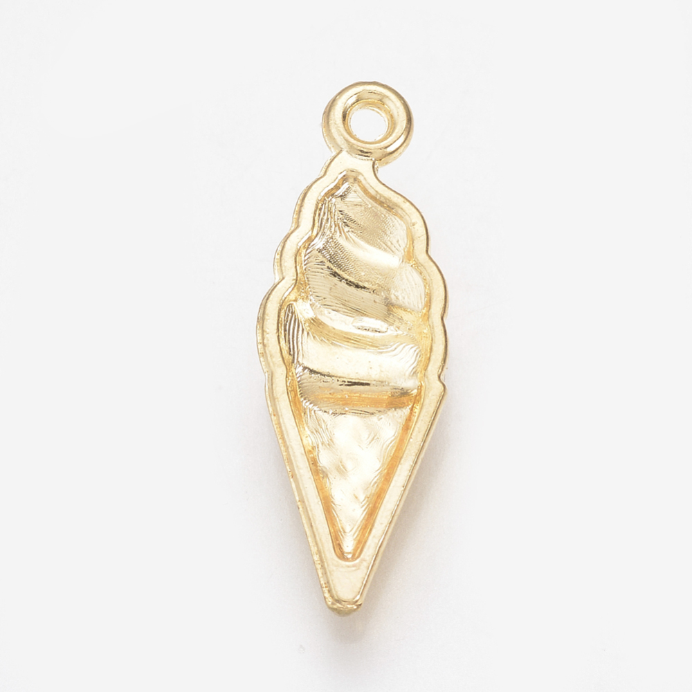 Charm  ,enameld icecream gold/pink - 2