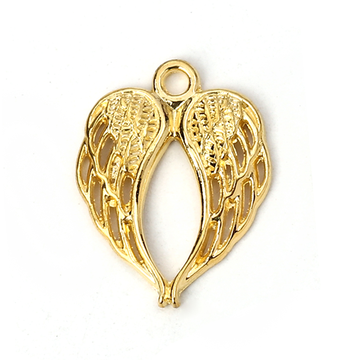 Charm angel wing Gold 22mm