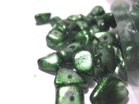 Glaschips, Metallic - Mörkgrön