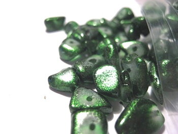 Glaschips, Metallic - Mörkgrön