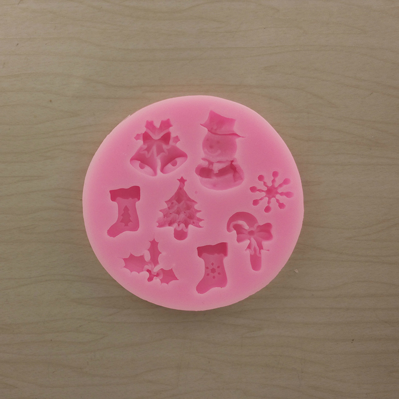 Silicone Resin Mold  Christmas theme, 8 pcs