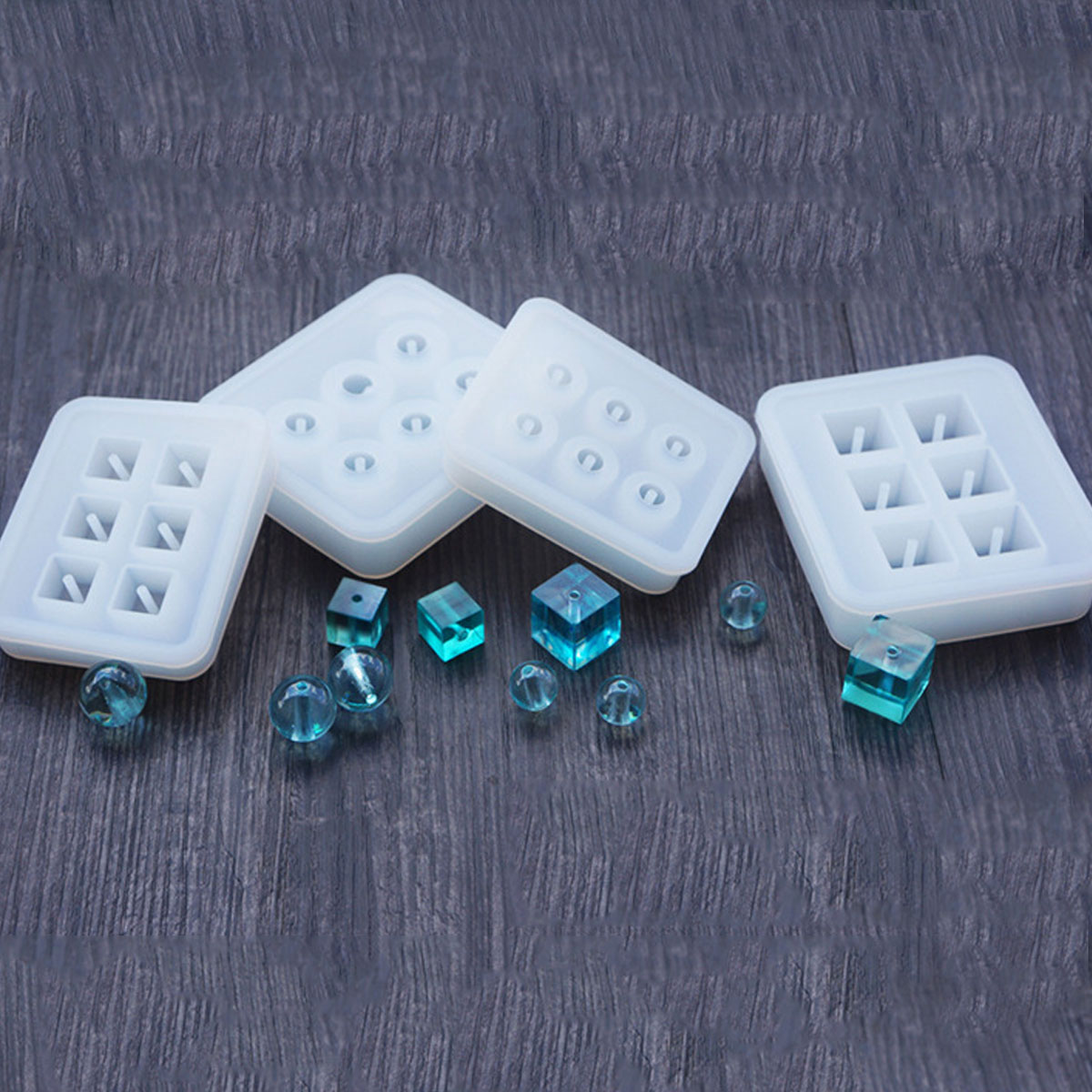 Silicone Resin Mold  82 mm , 6 cubes 12mm - 2