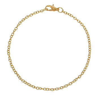 Färdigt armband -  Tunn guldkedja. 19cm