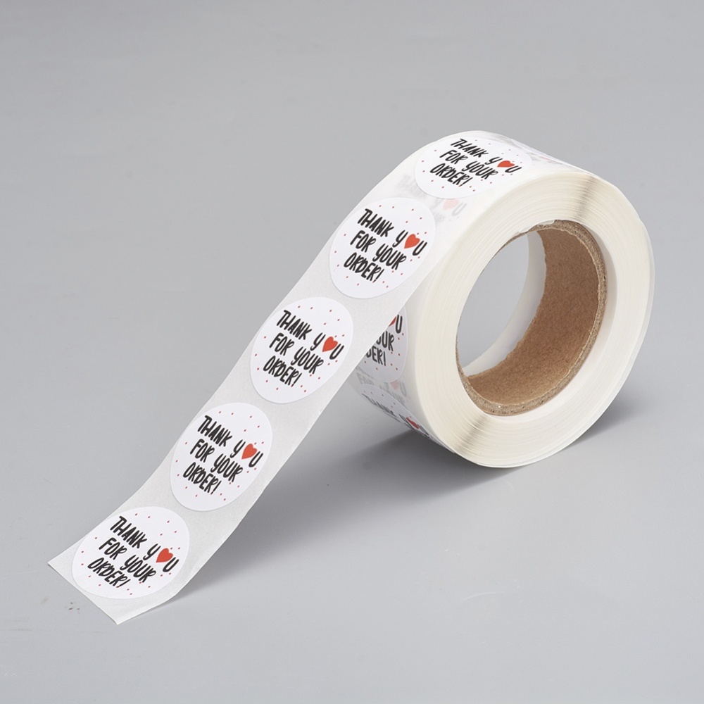 Etikett  "Thank you for your order", White  20pcs - 2