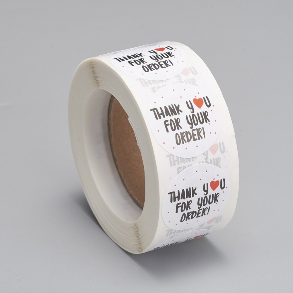 Etikett  "Thank you for your order", White  20pcs