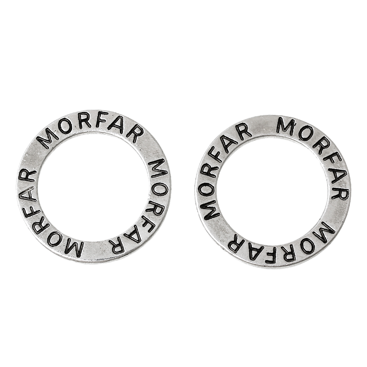 Budskapsring, silver  "MORFAR" 