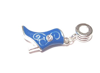 Bead / Pendant,  boot blue