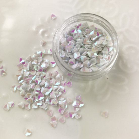 Resin craft  PVC, diamonds White AB