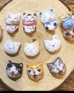Silicone Resin Mold . Cats 4 different - 2