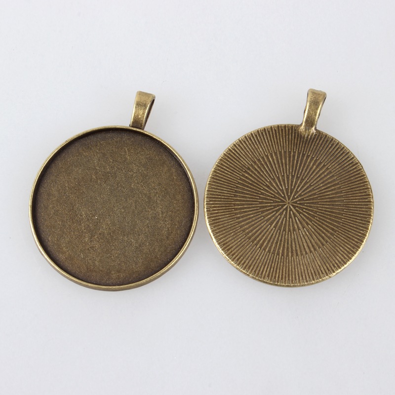 Cabochon Setting , Bronze round 35mm