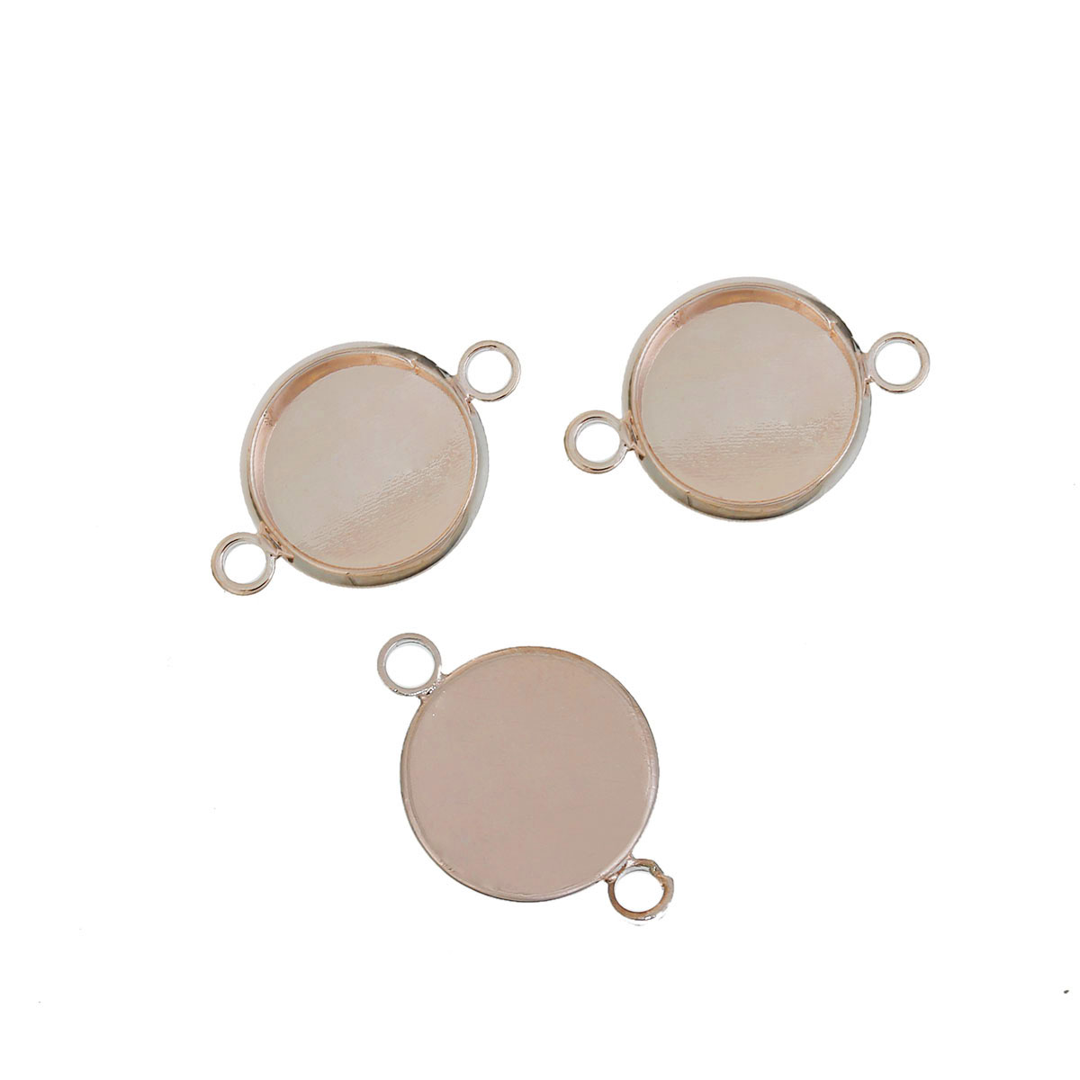 Cabochonhållare/ Connector   -Rose guld 12mm - 2