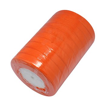 Organzaband Orange 10mm, hel rulle 50m